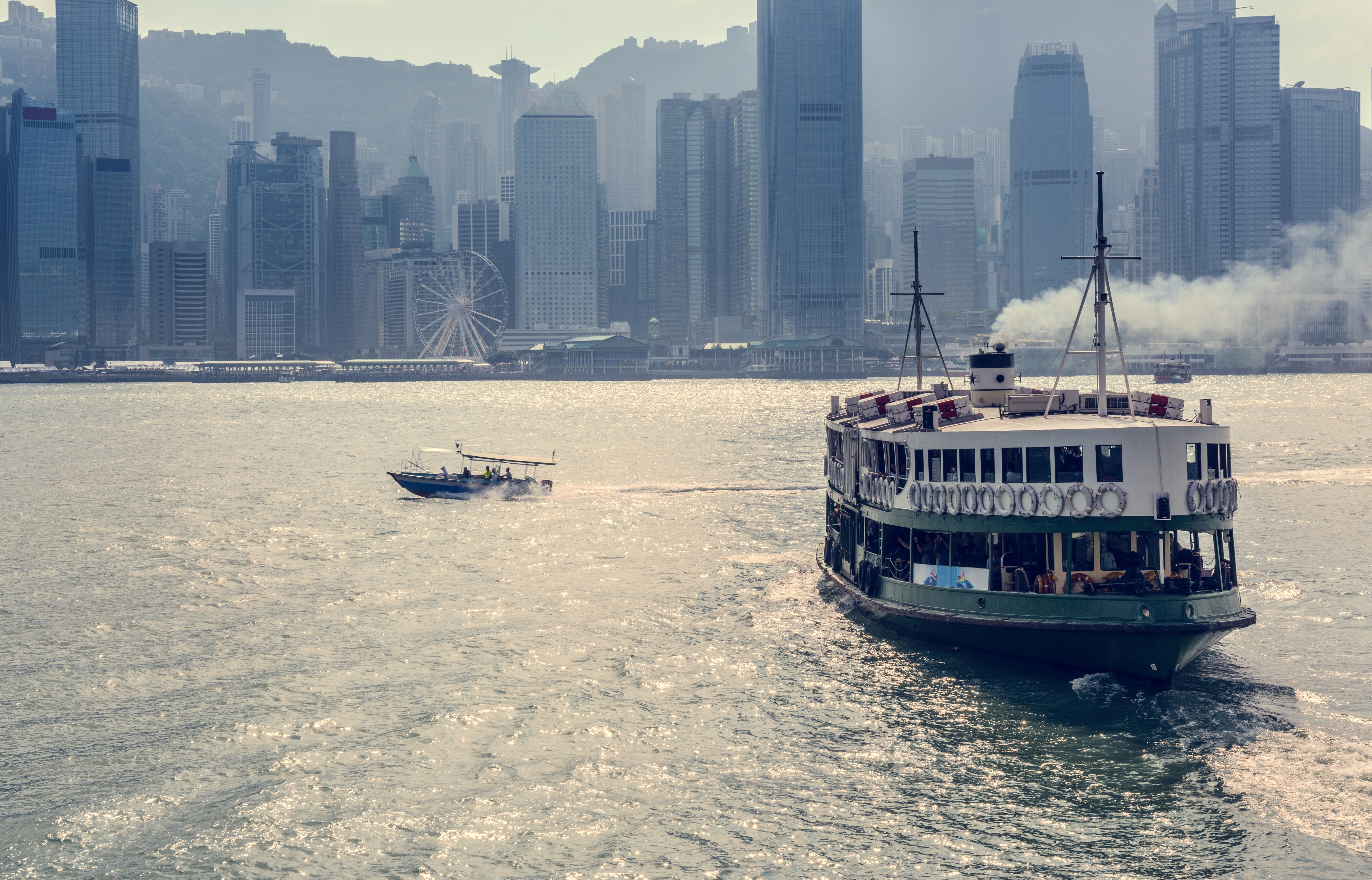 Peak Tram climbing toward Victoria Peak, Hong Kong
